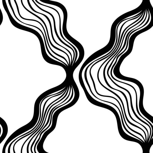 Абстрактный Черно Белый Бесшовный Векторный Рисунок — стоковый вектор