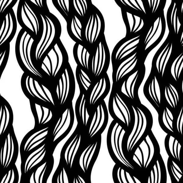 Motif Vectoriel Abstrait Sans Couture Noir Blanc — Image vectorielle