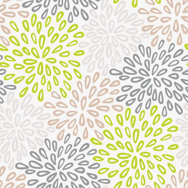 Seamless Pattern Abstract Flowers Stock Illustration