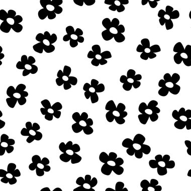 siyah ve beyaz çiçek desenleri