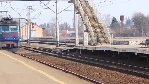 Treno Ferroviario Ucraino Rumoroso Deserto Guerra Nat Geo — Video Stock