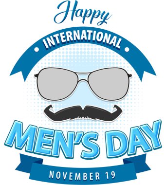 Uluslararası Erkekler Günü Poster Tasarımı illüstrasyonu