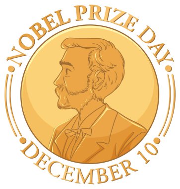 Nobel Ödül Günü Afiş Tasarım İllüstrasyonu