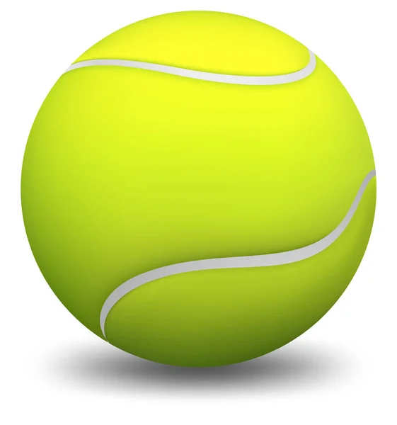 Tenis Topunun Boyutlu Izole Illüstrasyonu — Stok Vektör