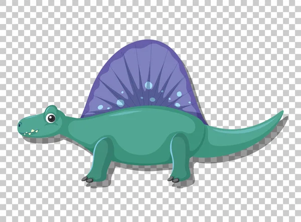 Lindo Dinosaurio Spinosaurus Ilustración Aislada — Vector de stock