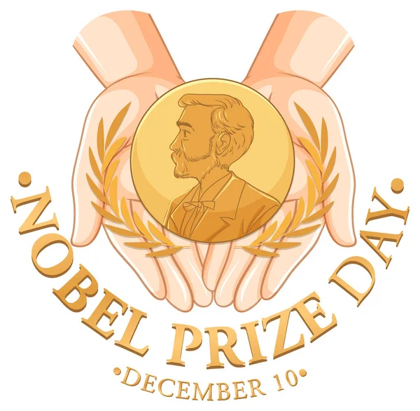 Premio Nobel Banner Design Illustrazione — Vettoriale Stock