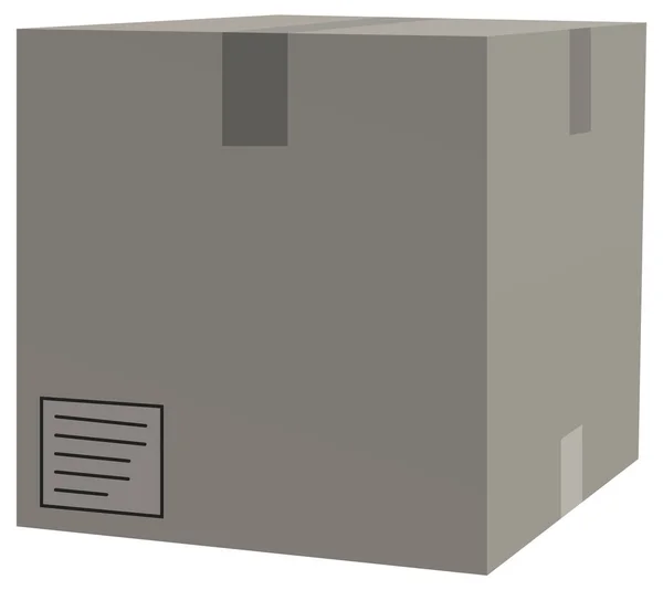 Cardboard Box Isolated Illustration — Image vectorielle