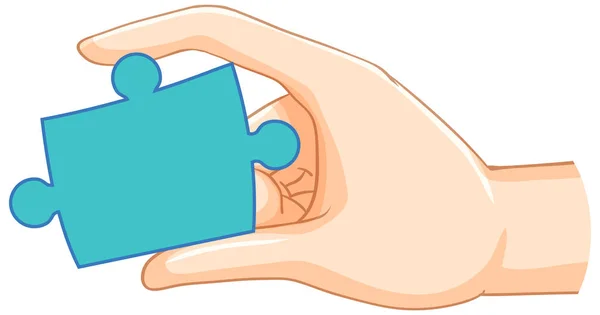 Kézifűrész Illusztrációt Tartó Kéz — Stock Vector