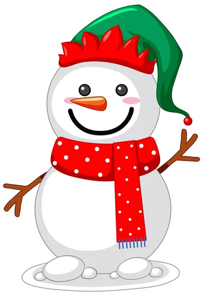 Snowman Christmas Theme Illustration — Stock Vector