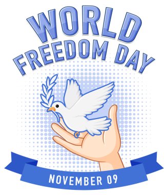 World Freedom Day Logo Design illustration