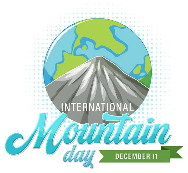Illustration Zum Internationalen Tag Der Berge — Stockvektor