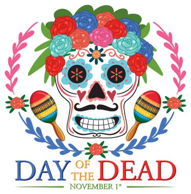 Day of the dead banner  illustration