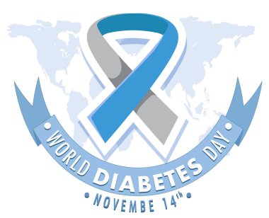 Dünya Diyabet Günü logo tasarımı çizimi