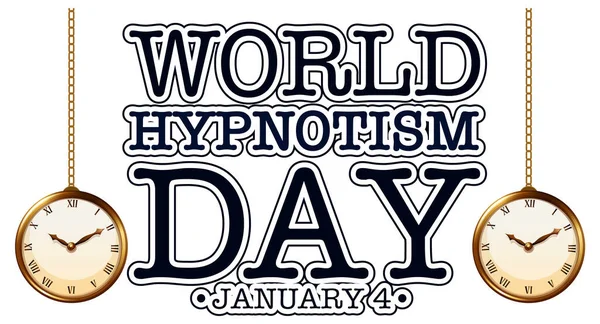 World Hypnotism Day January Icon Illustration — Stock Vector