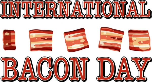 stock vector Banner of International bacon day illustration