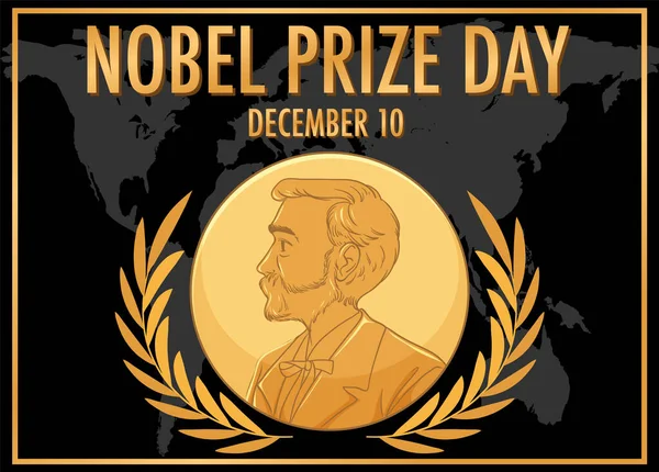 Ілюстрація Дизайну Постеру Нобеля — стоковий вектор
