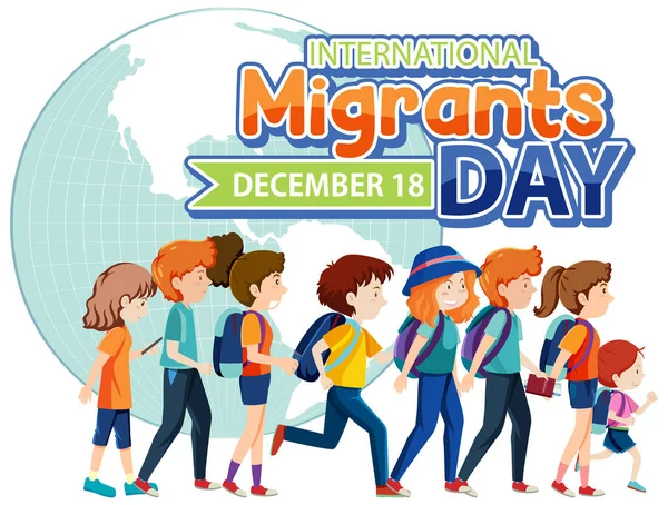 stock vector International Migrants Day Banner Design illustration