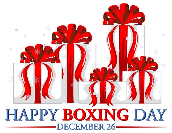 Happy Boxing Day Banner Design Illustration — Stock Vector