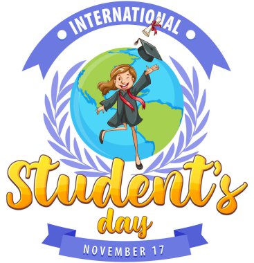 International Students Day Banner Design illustration