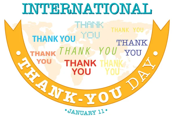 Mezinárodní Ikona Děkuji Den Ilustrace — Stockový vektor