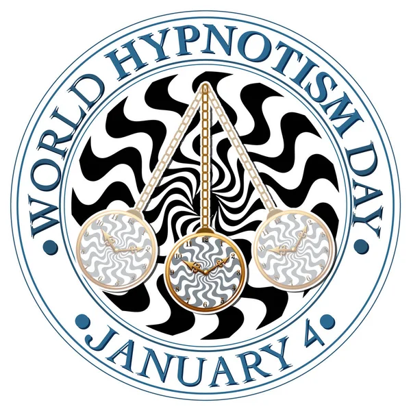 World Hypnotism Day January Icon Illustration — Stock Vector