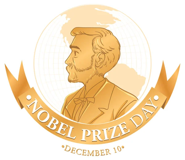 Premio Nobel Banner Design Illustrazione — Vettoriale Stock