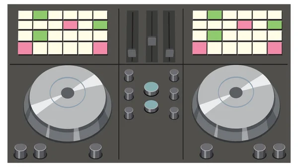 Audio Console Mixer Vector Illustration — Stock Vector
