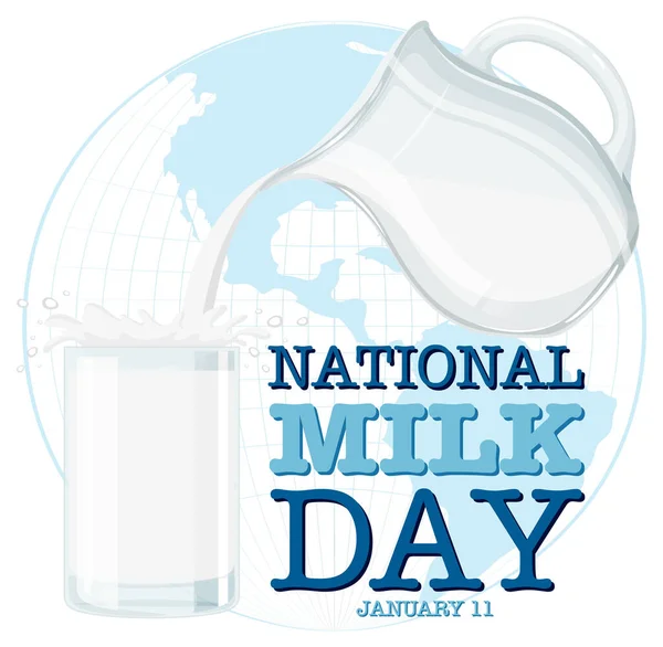 National Milk Day Banner Design Illustration — Stockový vektor