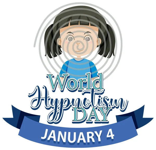 Ilustración Del Diseño Del Banner Del Día Del Hipnotismo Mundial — Vector de stock