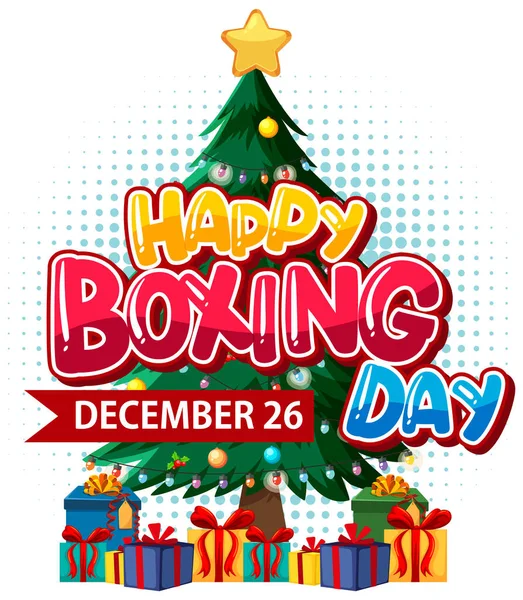Boxing Day Banner Design Illustration — Stock Vector