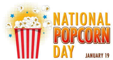 Ulusal Patlamış Mısır Bayrak Tasarımı Çizimi