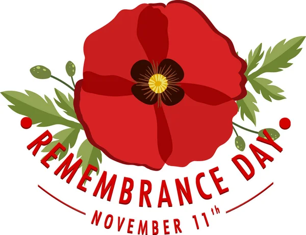 stock vector Remembrance Day Logo Design illustration