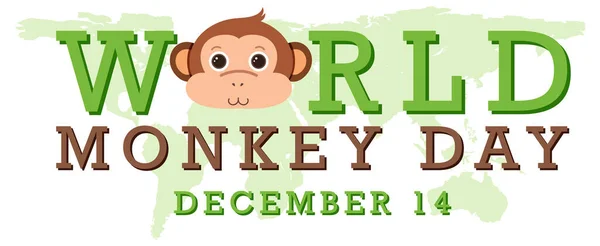 stock vector World monkey day poster design illustration