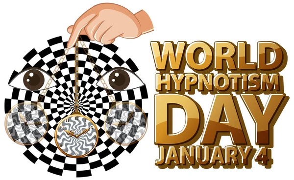 Světový Hypnotismus Den Banner Design Ilustrace — Stockový vektor