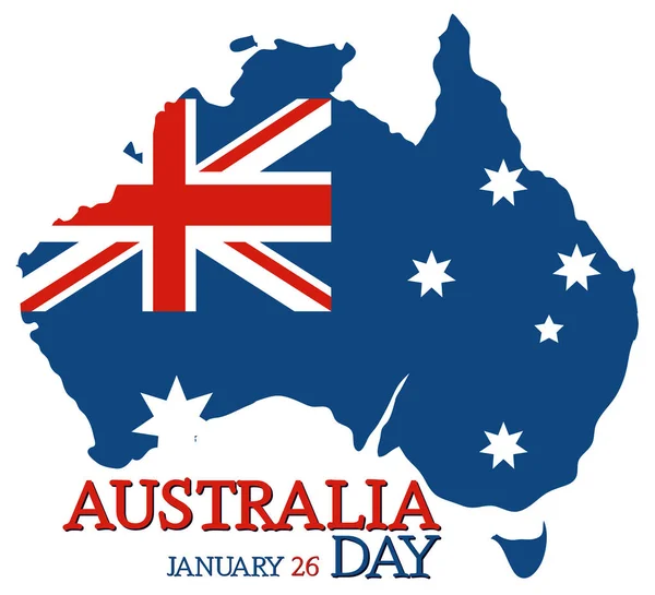 Feliz Día Australia Ilustración Banner Design — Archivo Imágenes Vectoriales