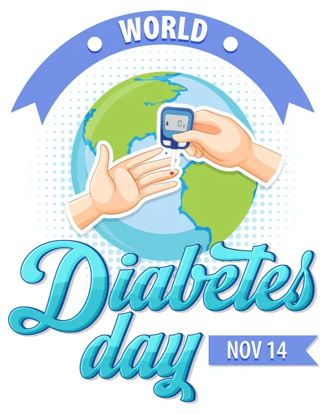 Día Mundial Diabetes Diseño Pósters Ilustración — Archivo Imágenes Vectoriales