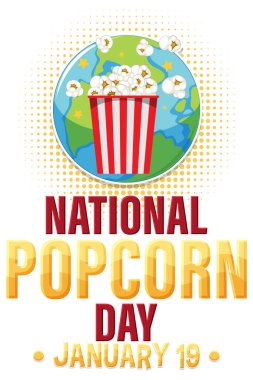 Ulusal Patlamış Mısır Bayrak Tasarımı Çizimi