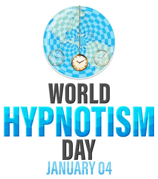 Ilustración Del Diseño Del Banner Del Día Del Hipnotismo Mundial — Archivo Imágenes Vectoriales