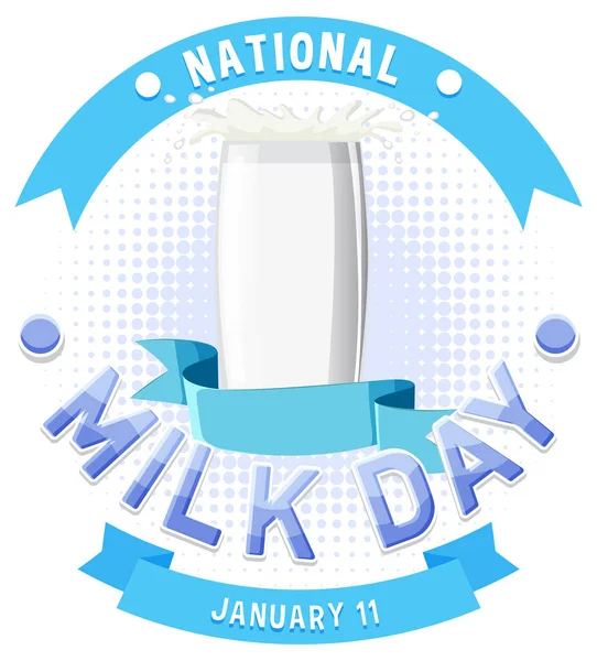 Illustration Zum Nationalen Tag Der Milch — Stockvektor