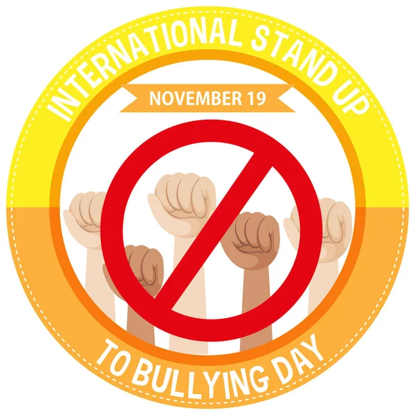 stock vector International stand up to bullying day banner design illustration