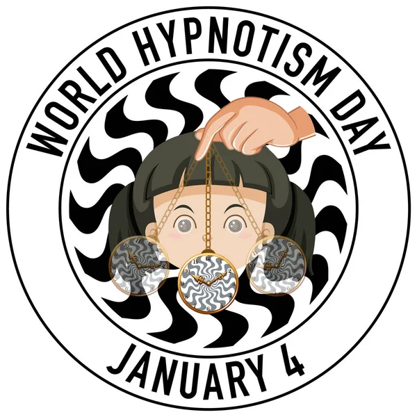 Světový Hypnotismus Den Banner Design Ilustrace — Stockový vektor