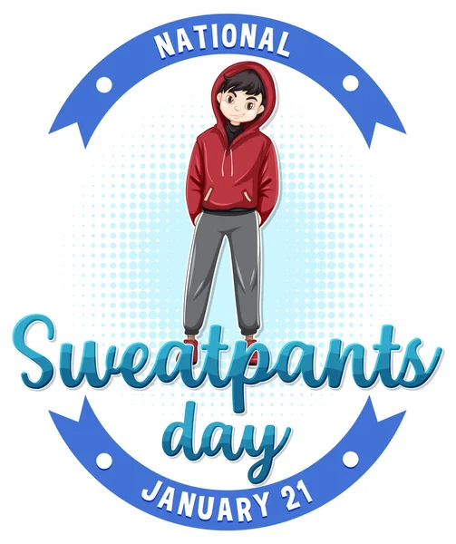 National Sweatpants Day Text Banner Illustration — Stock Vector