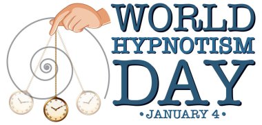 World hypnotism day January icon illustration clipart