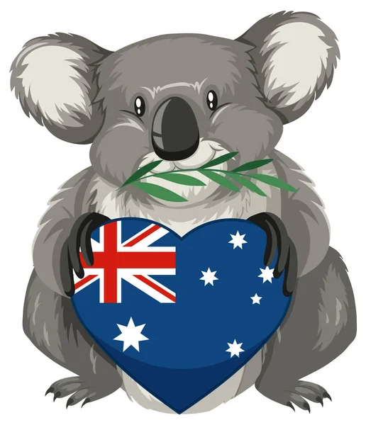 Koala Αυστραλία Ημέρα Διάνυσμα Εικόνα Έννοια — Διανυσματικό Αρχείο
