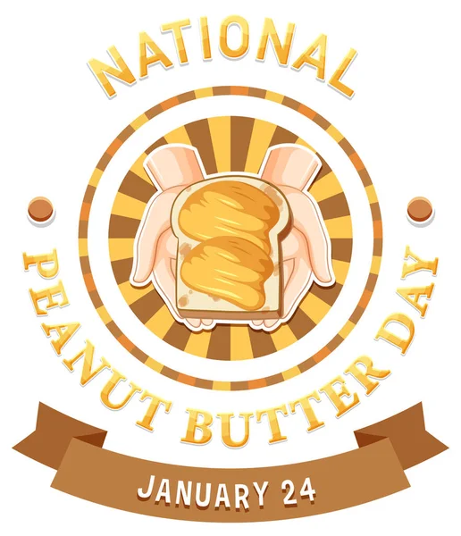 stock vector National Peanut Butter Day Banner Design illustration