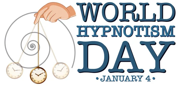 Ilustração Ícone Dia Mundial Hipnotismo Janeiro —  Vetores de Stock