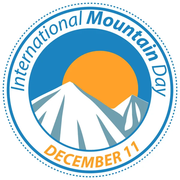 国际山岳日文字招贴画设计说明 — 图库矢量图片