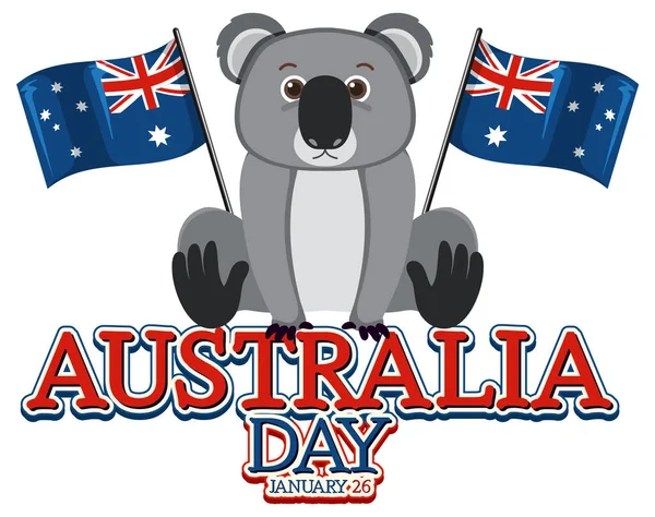 Happy Australia Day Banner Ontwerp Illustratie — Stockvector