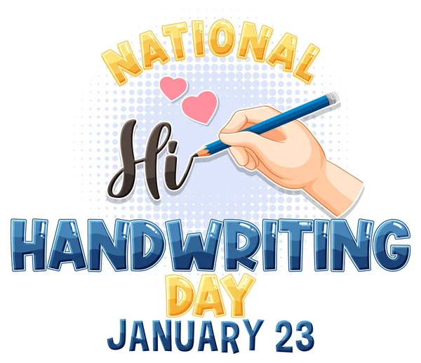 stock vector National Handwriting Day Banner Design illustration