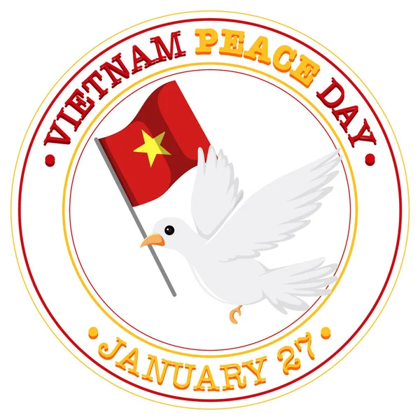 Vietnam Barış Günü Afiş Tasarımı Çizimi — Stok Vektör